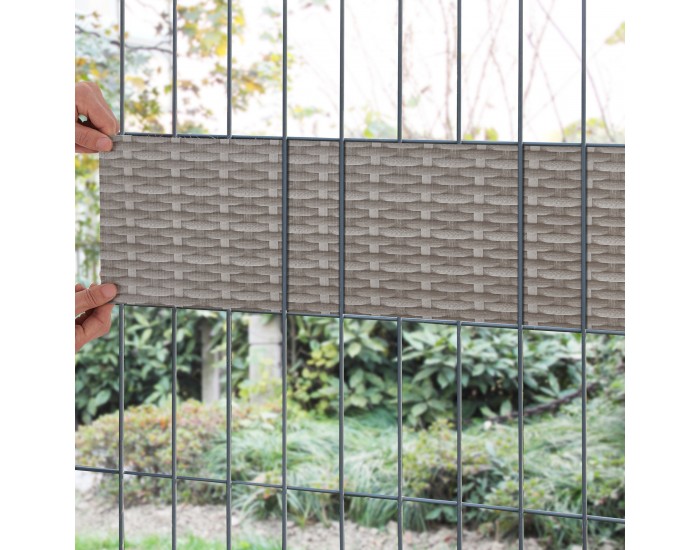 Оградно фолио Jesteburg 4 x ролки сив ратан вид []