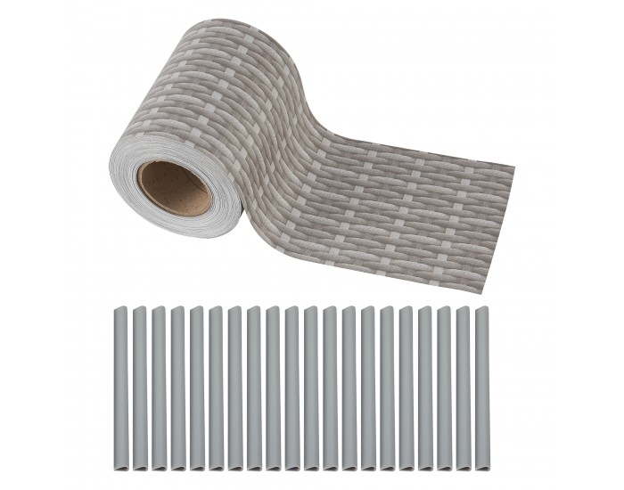 Оградно фолио Jesteburg 4 x ролки сив ратан вид []