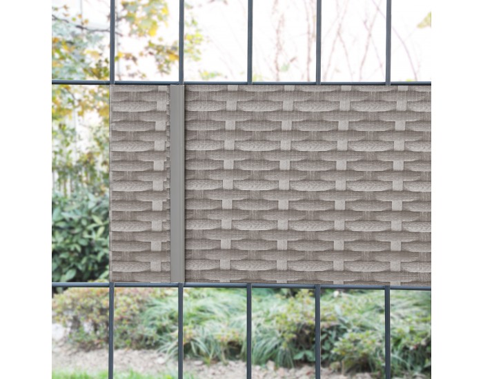 Оградно фолио Jesteburg 4 x ролки сив ратан вид []