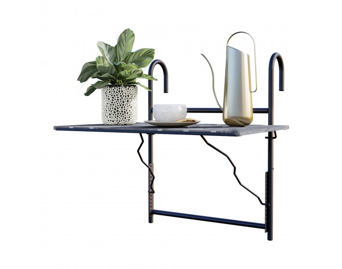 Висяща балконска маса Petäjävesi, сива, структурирана []