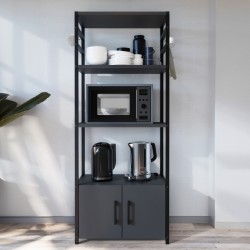 Кухненски рафт Arhuni 139x56x30 см антрацит [] - Кухненски аксесоари