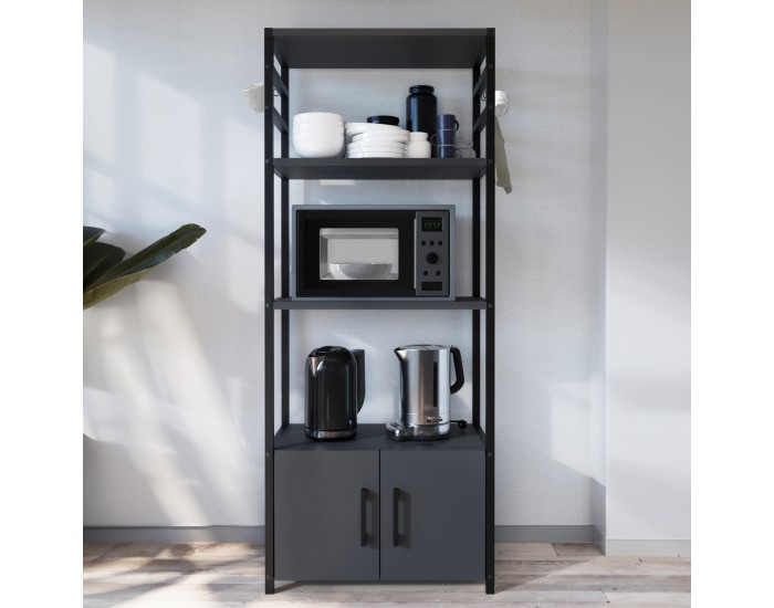 Кухненски рафт Arhuni 139x56x30 см антрацит []