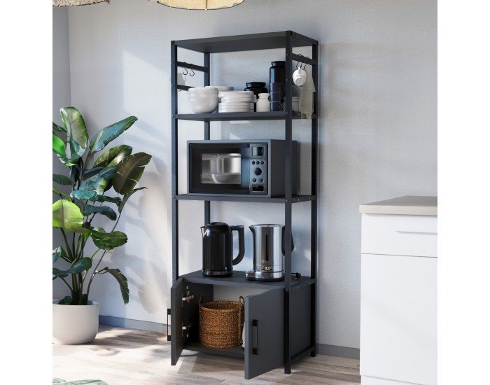 Кухненски рафт Arhuni 139x56x30 см антрацит []