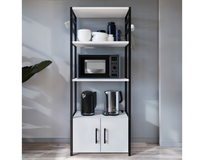 Кухненски рафт Arhuni 139x56x30 см бял []