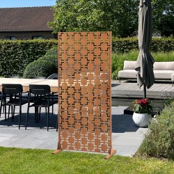 Преградна стена Basciano Corten стомана 180x90 см ръжда [] - Електроуреди и Аксесоари за Всекидневната