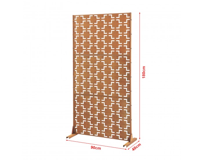 Преградна стена Basciano Corten стомана 180x90 см ръжда []
