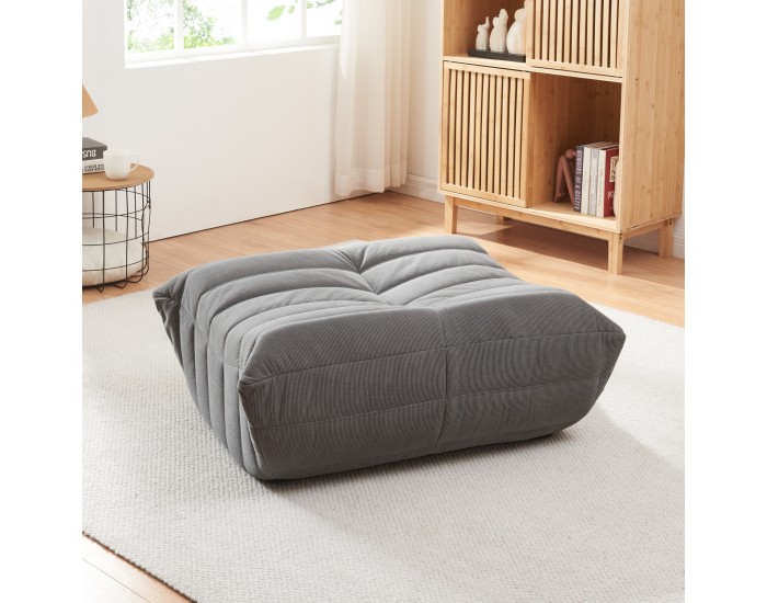 Табуретка за крака Kodsø 35x80x65 см шнур сиво []