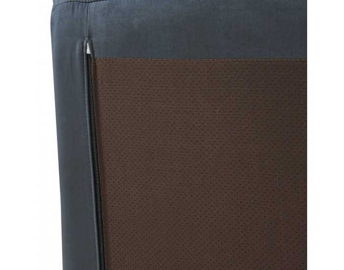 Табуретка за крака Kodsø 35x80x65 см микрофибър черен []