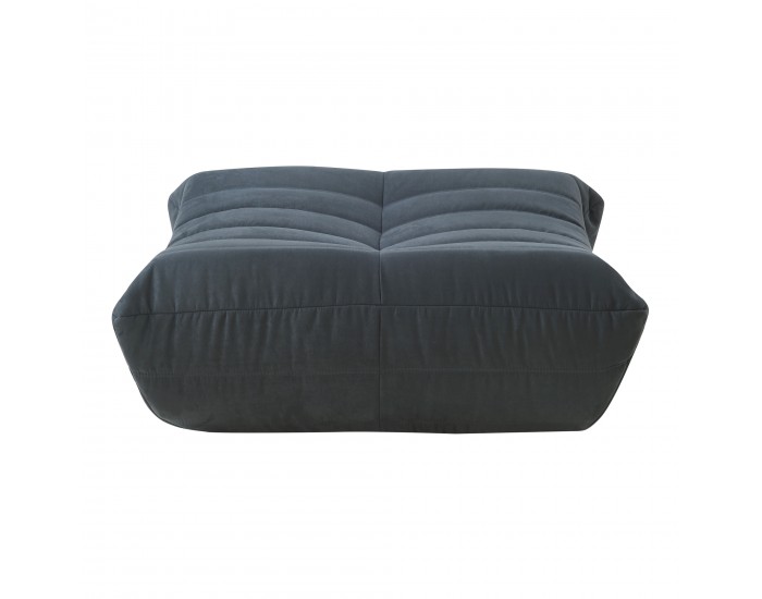 Табуретка за крака Kodsø 35x80x65 см микрофибър черен []