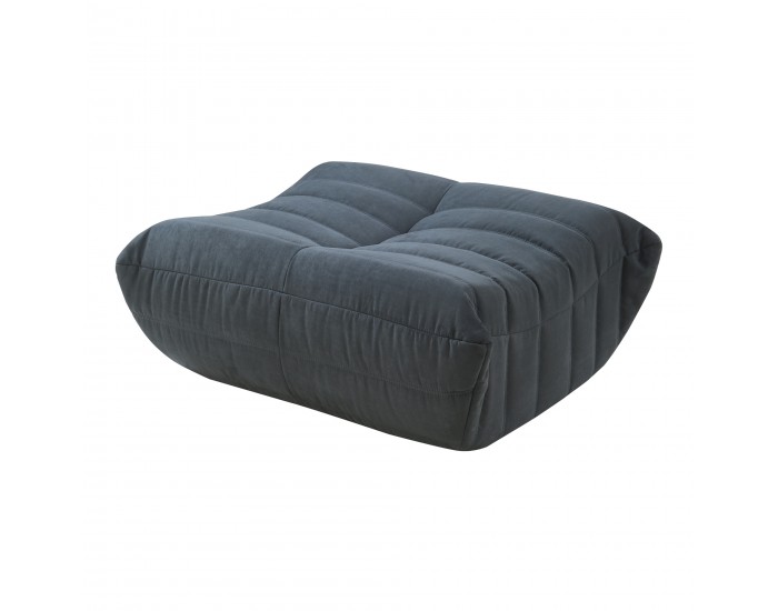 Табуретка за крака Kodsø 35x80x65 см микрофибър черен []