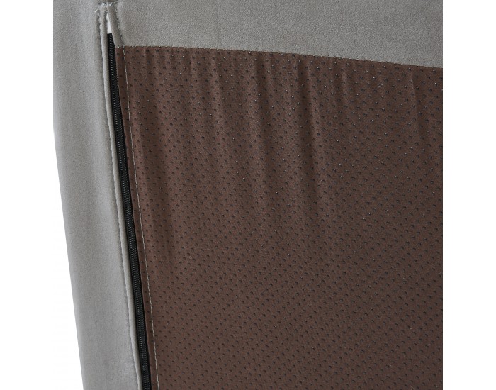 Табуретка за крака Kodsø 35x80x65 см микрофибър сиво []