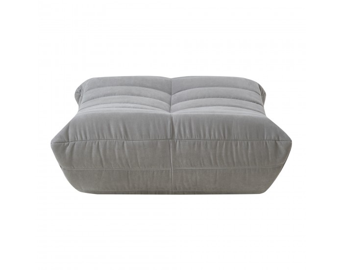 Табуретка за крака Kodsø 35x80x65 см микрофибър сиво []