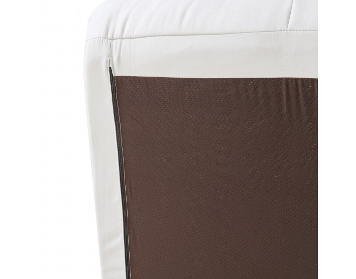 Табуретка за крака Kodsø 35x80x65 см микрофибър бежов []