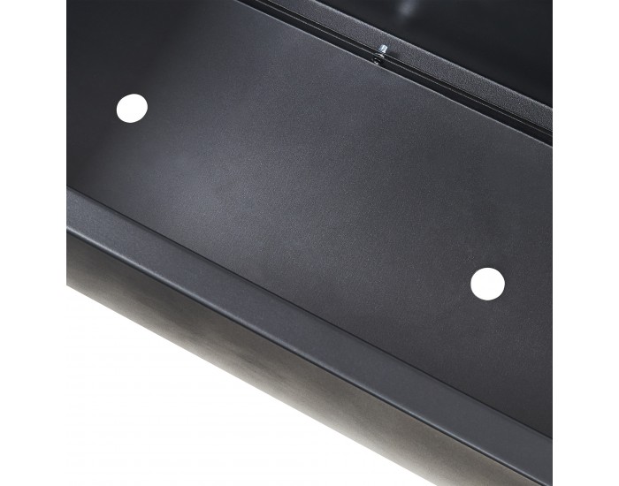 Сърнскоки преграда с кутия за цветя стомана черна []