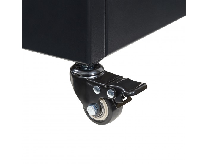 Сърнскоки преграда с кутия за цветя стомана черна []