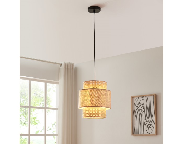 Biggar висящ светъл ратан с вид/тъкачен модел []