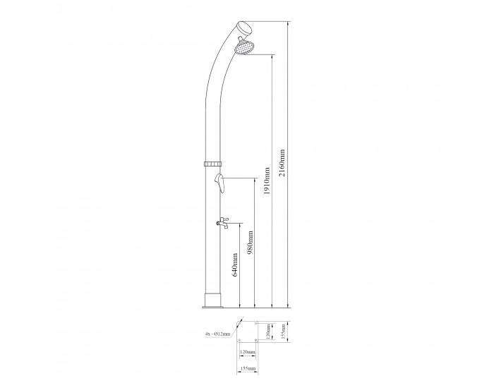 Соларен душ Kebomi 216 cm 18 L []