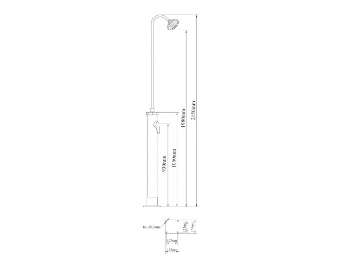 Соларен душ Ampend 215 cm 9 L []
