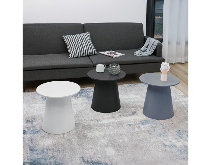 Маса за кафе Nyd 40xØ44 см сиво синя []