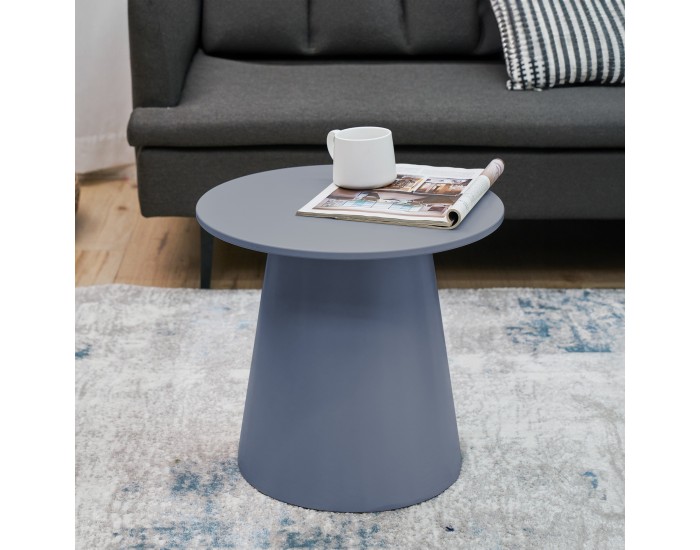 Маса за кафе Nyd 40xØ44 см сиво синя []