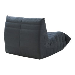 Стол за под Kodsø 75x90x100 см микрофибър черен [] - Фотьойли