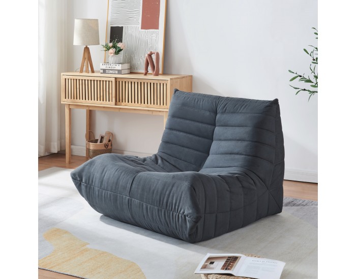 Стол за под Kodsø 75x90x100 см микрофибър черен []