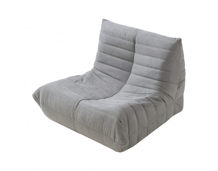 Стол за под Kodsø 75x90x100 см микрофибър сив []