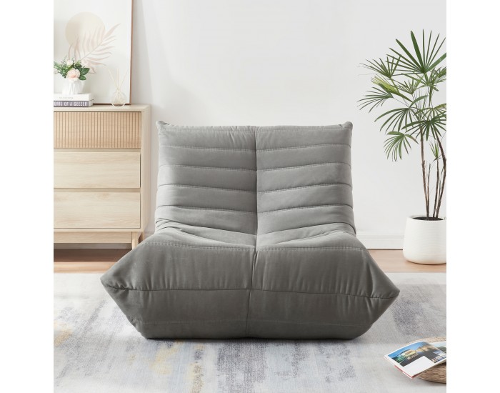 Стол за под Kodsø 75x90x100 см микрофибър сив []