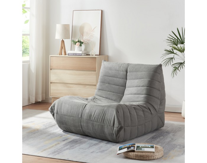 Стол за под Kodsø 75x90x100 см микрофибър сив []