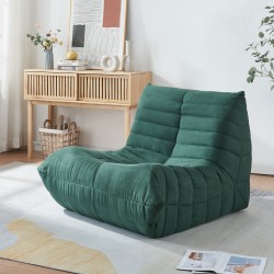 Стол за под Kodsø 75x90x100 см микрофибър зелен [] - Фотьойли