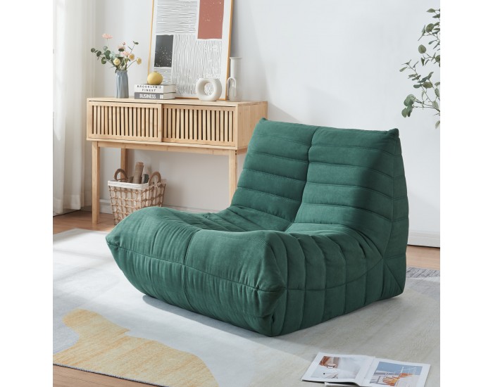 Стол за под Kodsø 75x90x100 см микрофибър зелен []