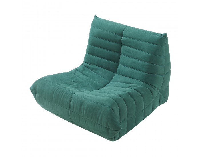 Стол за под Kodsø 75x90x100 см микрофибър зелен []