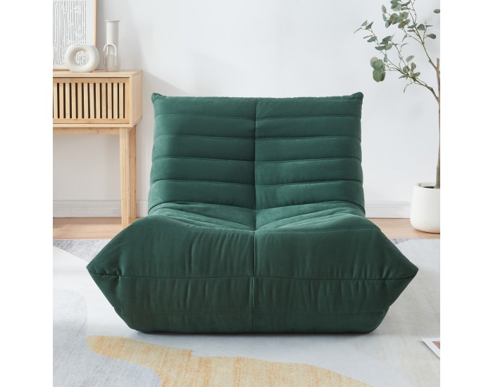 Стол за под Kodsø 75x90x100 см микрофибър зелен []