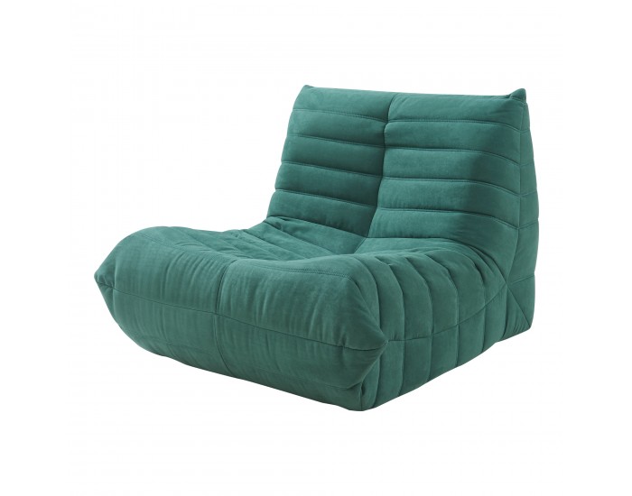 Стол за под Kodsø 75x90x100 см микрофибър зелен []