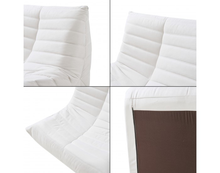 Стол за под Kodsø 75x90x100 см микрофибър бежов []