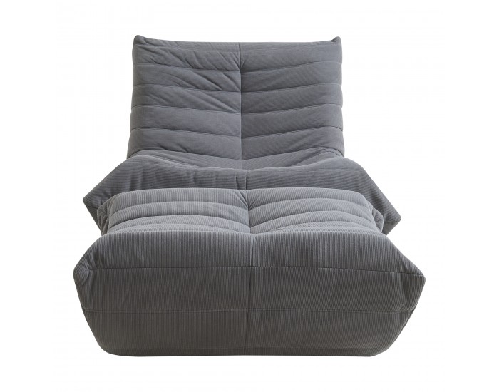 Подов стол с табуретка Kodsø 75x90x100 cm Cord Grey []