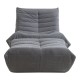 Подов стол с табуретка Kodsø 75x90x100 cm Cord Grey []