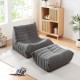 Подов стол с табуретка Kodsø 75x90x100 cm Cord Grey []