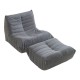 Подов стол с табуретка Kodsø 75x90x100 cm Cord Grey []