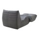 Подов стол с табуретка Kodsø 75x90x100 cm Cord Grey []