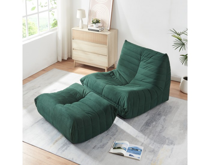 Подов стол с табуретка Kodsø 75x90x100 cm Cord Green []