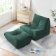 Подов стол с табуретка Kodsø 75x90x100 cm Cord Green []