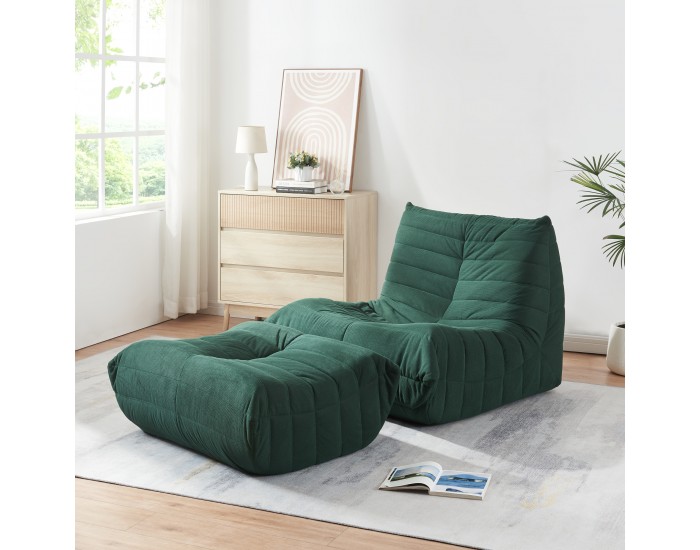 Подов стол с табуретка Kodsø 75x90x100 cm Cord Green []