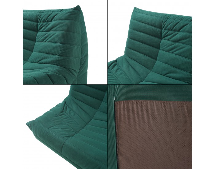 Подов стол с табуретка Kodsø 75x90x100 cm Cord Green []