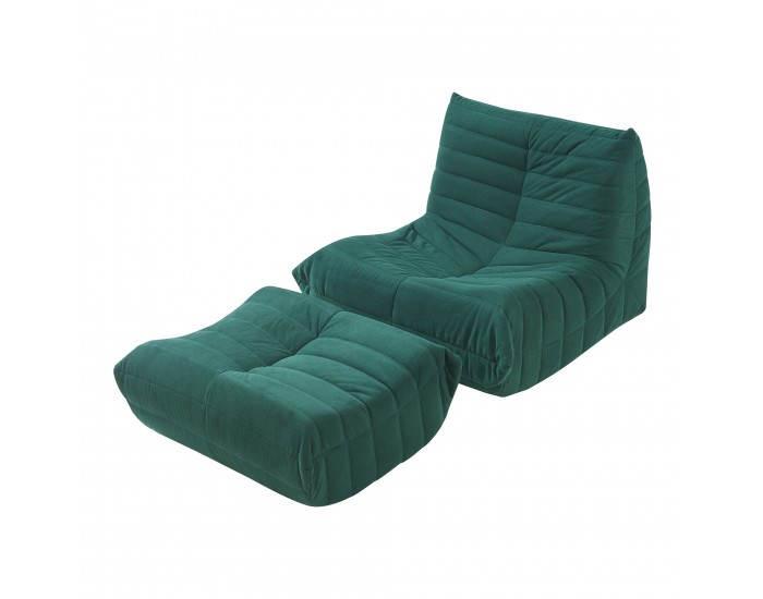 Подов стол с табуретка Kodsø 75x90x100 cm Cord Green []