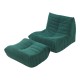 Подов стол с табуретка Kodsø 75x90x100 cm Cord Green []