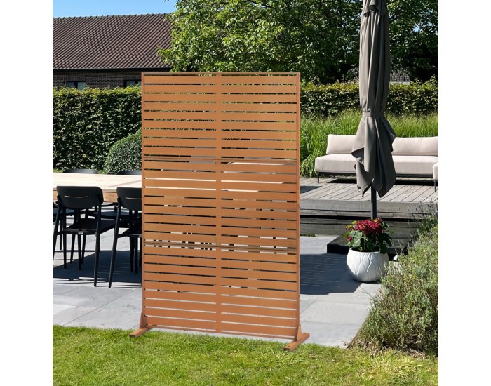 Преградна стена Nodepp Corten стомана 180x120 см ръжда []