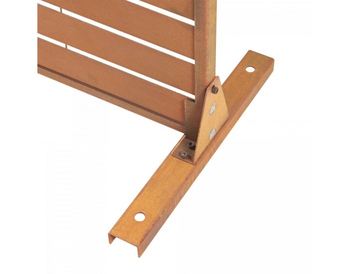 Преградна стена Nodepp Corten стомана 180x90 см ръжда []