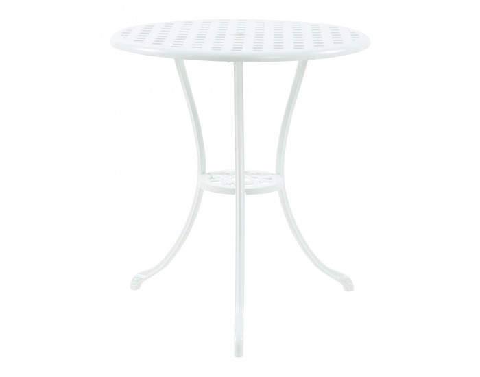 Комплект за бистро Vena от 3 части, лят алуминий, бял []