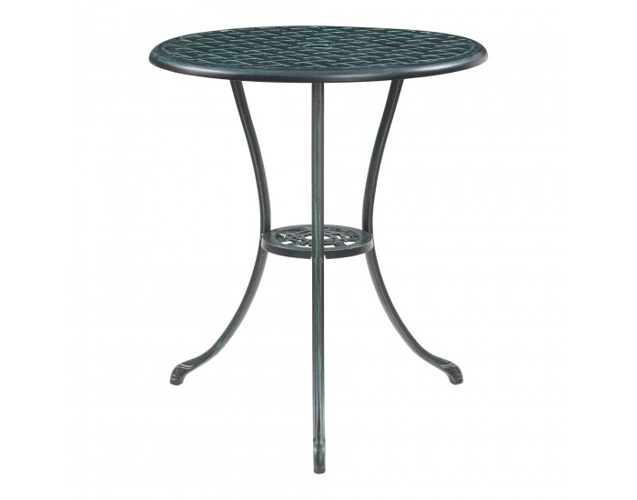 Комплект за бистро Vena от 3 части, лят алуминий, тъмносив със зелена патина []